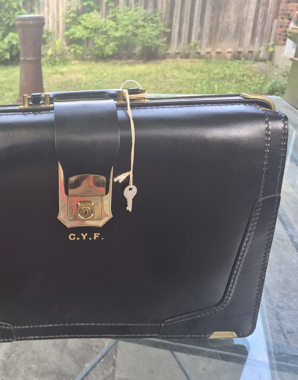 Renwick Steerhide - Lawyer / Doctor Luxiry Briefcase with Gold Hardware New